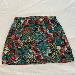 LOFT Outlet Tropical Floral Skirt Size Large